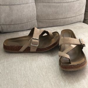 Steve Madden- Madden Girl cork slides